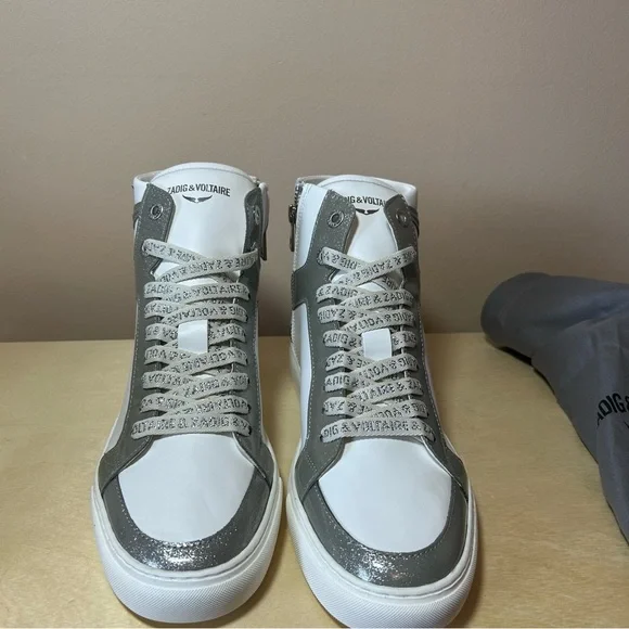 Zadig & Voltaire ZV1747 High Flash High-Top Sneakers size 9 women’s - Picture 11 of 14